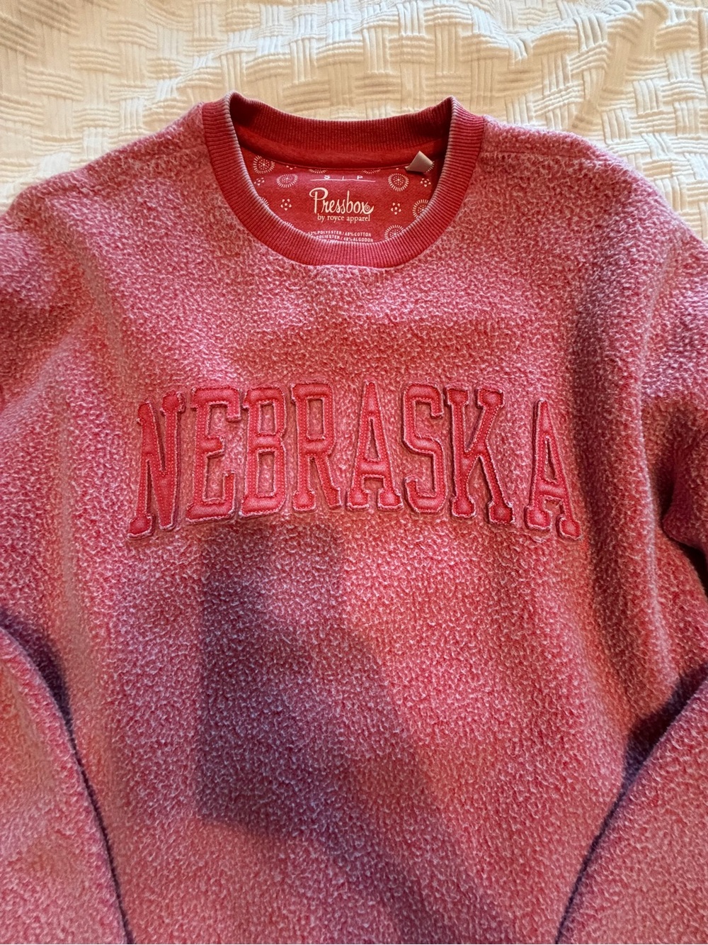 Pressbox Nebraska Cornhuskers Fleece Crewneck Sweater